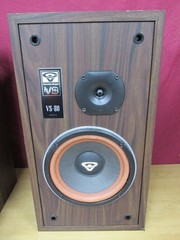 Cerwin-Vega VS-80 Speakers Pair 8” 2-Way Vintage USA Red Woofer Wood Cabinet