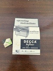 🍊Vintage 1950s/60s MCM Decca ‘The Riverside’ Hi-Fonic Record Player Console!