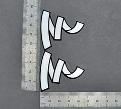 Focal Speaker Badge Logo Emblem Custom Made Brushed Silver Large PAIR