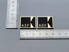 KEF Speaker Badge Logo 25mm Premium Gold Pair With Adhesive