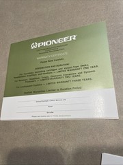 Original Pioneer TX-9500 Tuner Operating Instruction Fold Out Schematic Warranty