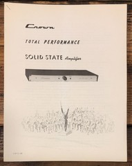 Crown SA-3030 SA 30 30 Amplifier Owner / User Manual *Original*