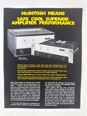 Vintage McIntosh MC2120 Amplifier Sales and Spec Sheet Brochure