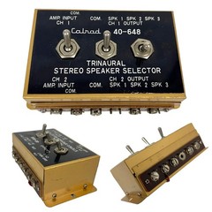 Calrad 40-648 Vtg Trinaural Stereo Speaker Selector Japan 3 Toggles UNTESTED