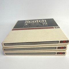 Lot of 3. Scotch Magnetic Tape 111 1/4 Inch X 1200 Feet. Sealed, Old Stock