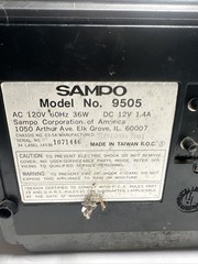 Sampo Model: 9505 Color TV AM/FM Radio Cassette Recorder MFRD Nov 1982
