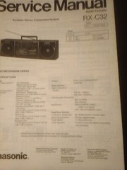 Panasonic RX-C32 Service Manual Radio Cassette Portable Component System Origina