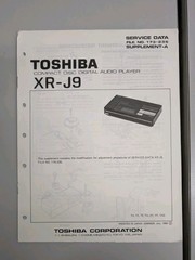 Toshiba Xr-j9 Compact Disc Digital Audio Player Service Data D-5477