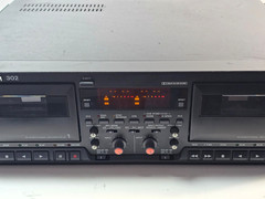 TASCAM 302 Cassette Deck Player (Powers On / For Parts Or Repair)