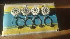 4pcs PL3-2-3 Loctal Tube Best Ceramic SOCKET For 5B254 7N7 2P29L 4P1L NOS