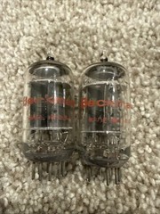 Beckman By Ge 12ax7,ecc83. Long Gray Plate O Getter Tested Strong And Matched