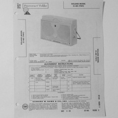 Roland Model 51-481 Portable Radio Receiver – SAMS Photofact ™ 1960 – New
