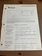 McIntosh MI 75 Industrial Sales Bulletin 75 Watt Power Amplifiers