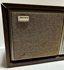 Vintage Sony ICF-9550W AM/FM Radio Wood Case *Working *Tuning & Case Need Work