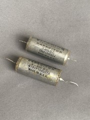 Pair .1 uF 600v Sprague Axial Capacitors Vitamin Q style Tone Caps oil PIO used