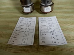 RCA 6550 Vacuum Tubes (2) Matched 99% and 100% Both Missing Center Lugs