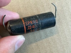 2 Vintage Sprague Black Beauty .22 uf 400v Capacitors 160P TEST GREAT low leak