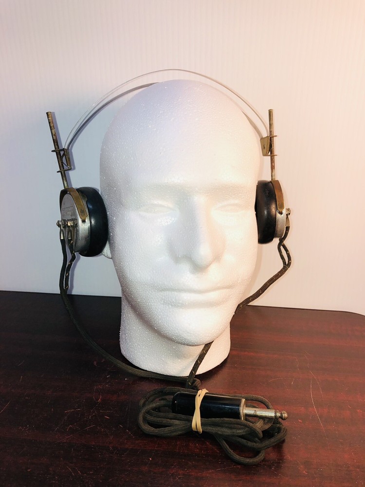 VTG 20’s 30’s Headphones C. Brandes USA Superior 1/4” connector Metal Headband