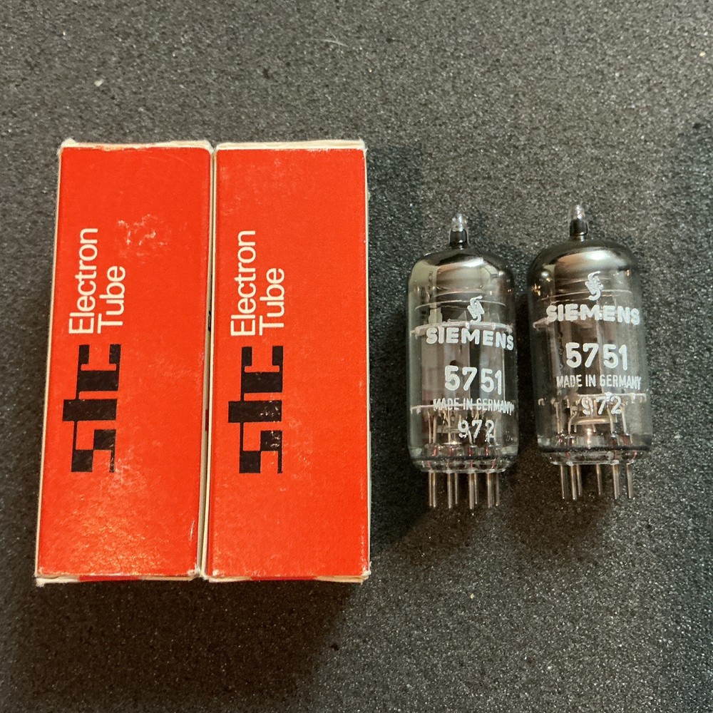 Rare NOS Siemens 5751 Tubes 3 Mica Matched E83CC 12AX7 ECC83 B339 NIB L@@K!!