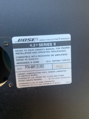 Original Pair Vintage Bose 4.2 Series II 8″ Direct Reflecting Speakers