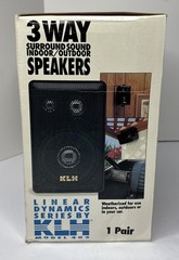 KLH 3 Way Surround Sound Indoor/Outdoor Speakers 403A NEW Open Box NOS
