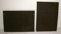 PAIR Vintage Metal Frame 8″ Speaker Baffle Grills w Cloth for Box, Wall, Ceiling