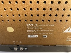 Vintage SONY AM/FM Desktop Radio Model ICF-9740W Wood Grain Tested Working MCM