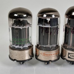 (Set of 4) Vintage Sylvania, Beckman, Raytheon 6080 Vacuum Tubes