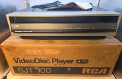 RCA SJT 100 CED SelectaVision VideoDisc Player Matching Box Manual Tested Works