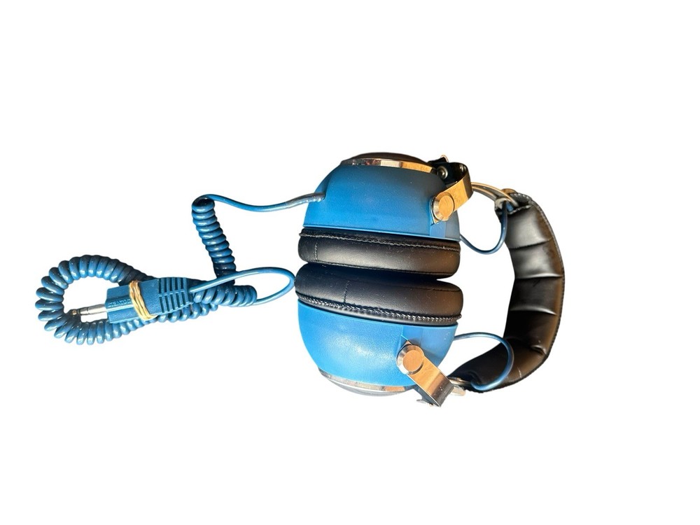 Vintage Stanton Dynaphase Forty Over Ear Blue Stereo Headphones Japan