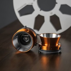 2X Studevox Metal Orange NAB Hub Adapters For Open Reel to Reel Tape Recorders