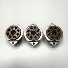 3x NOS VINTAGE CINCH 8 Pin OCTAL VACUUM TUBE AMP SOCKET BROWN 8-PIN SET#1
