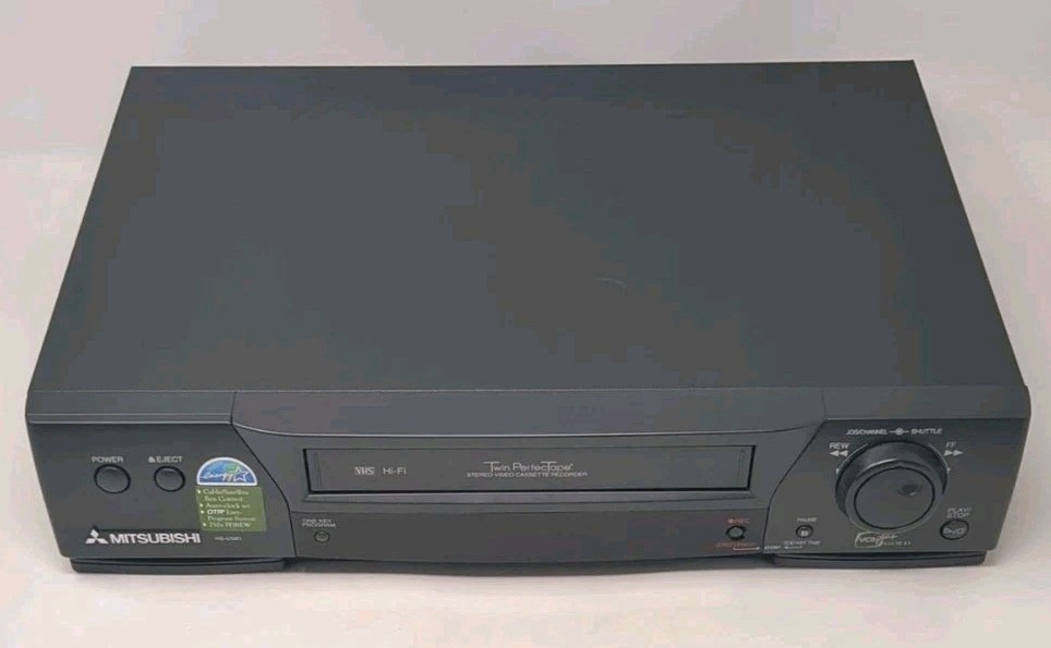 Mitsubishi HS-U590 Hi-Fi Stereo VHS VCR + Cable Satellite Box Control No Remote