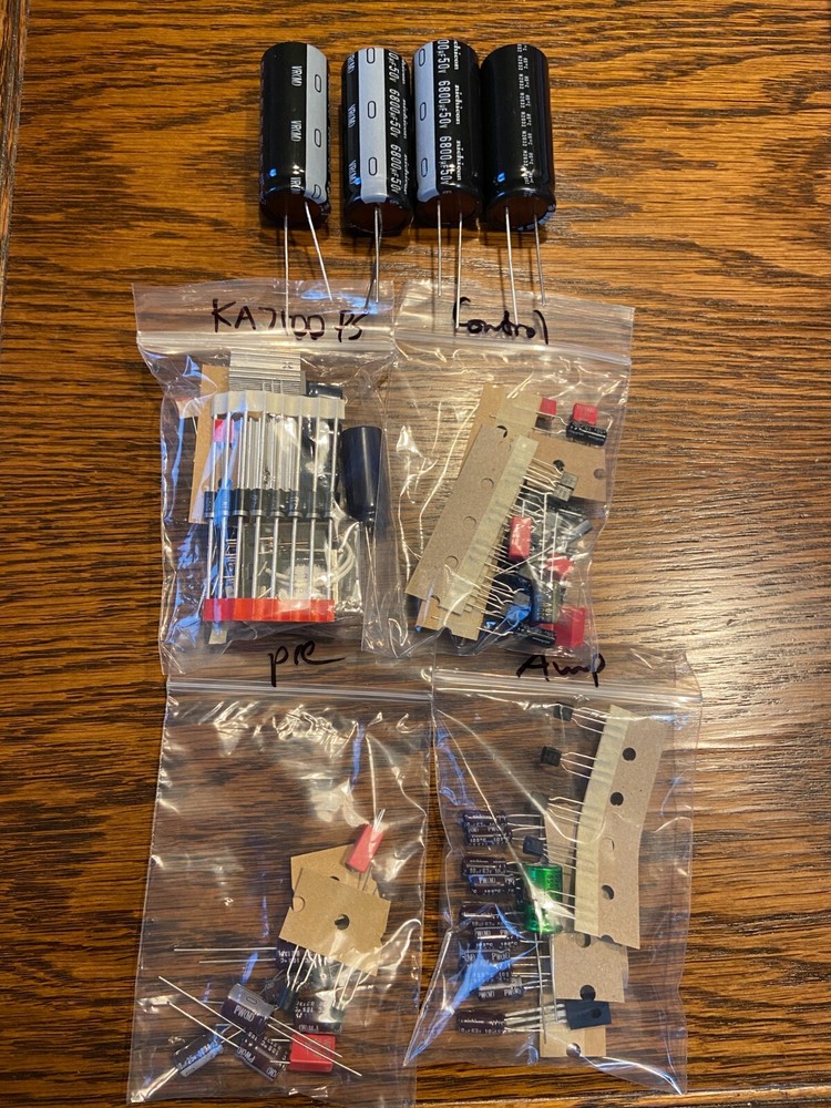 Kenwood KA-7100 COMPLETE Rebuild Kit High-Quality Amplifier Recap w/ Transistors