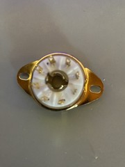 TUBE SOCKET – Premium 8 Pin Loctal Ceramic – (BOTTOM) Mount – Gold Plate-(1pc)