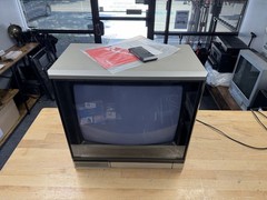 1983 Vintage MITSUBISHI TV Receiver 19″ Model cs-1960r Diamond Working /Remote!