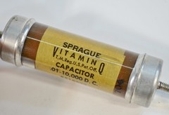 Sprague Vitamin Q Electric Capacitor .01-10,000 DC 8518222 Vintage Made in USA