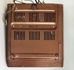 “Vintage 1950s GE Portable TV w/ Rabbit Ears – Mid Century Prop Decor”