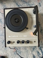 Vintage Califone 1450 K Dark Brown School Phonograph Record Player