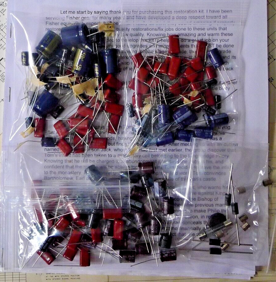 Pioneer SR-303 PARTIAL capacitor rebuild restoration kit repair filter
