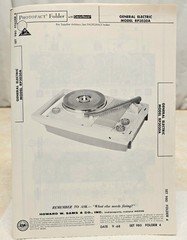 General Electric Model RP3030A Sams 1968 Schematic & Parts List