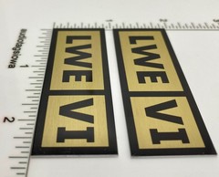 LWE VI (6) Speaker Badge Pair Custom Made Aluminum PAIR