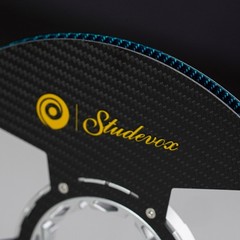 1X Studevox Pro Black/Blue 10.5″ Carbon Fiber 1/4″ Tape Reel For Tape Recorders