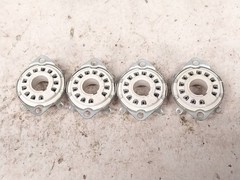 4 New Unused 12 pin Ceramic Sweep Tube Socket / Old Vintage Ham Radio Linear Amp