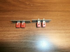 2X VINTAGE HH SMITH SPEAKER PUSH SPRING TERMINAL STRIP,RED,NOS