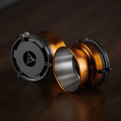 2X Studevox Metal Orange NAB Hub Adapters For Open Reel to Reel Tape Recorders
