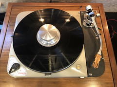 Thorens TD 124 Turntable SME 9″ Tonearm 78/45/33 rpm Custom Platter Wood Plinth
