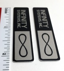 Infinity Systems Inc. Speaker Badge Logo Custom Made Aluminum Free Shipping