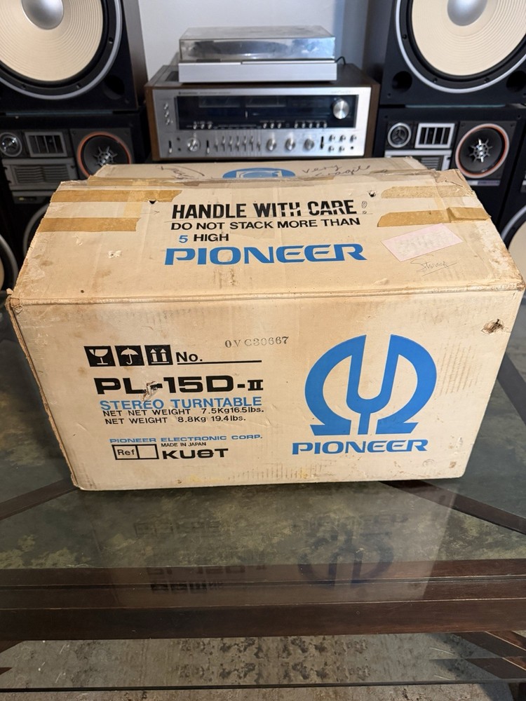 Pioneer PL-15D II Vintage Belt Drive Turntable Orig Box Made In Japan Clean