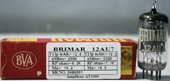 BRIMAR 12AU7 MADE IN UNITED KINGDOM AMPLITREX Qty 1 # 2486001